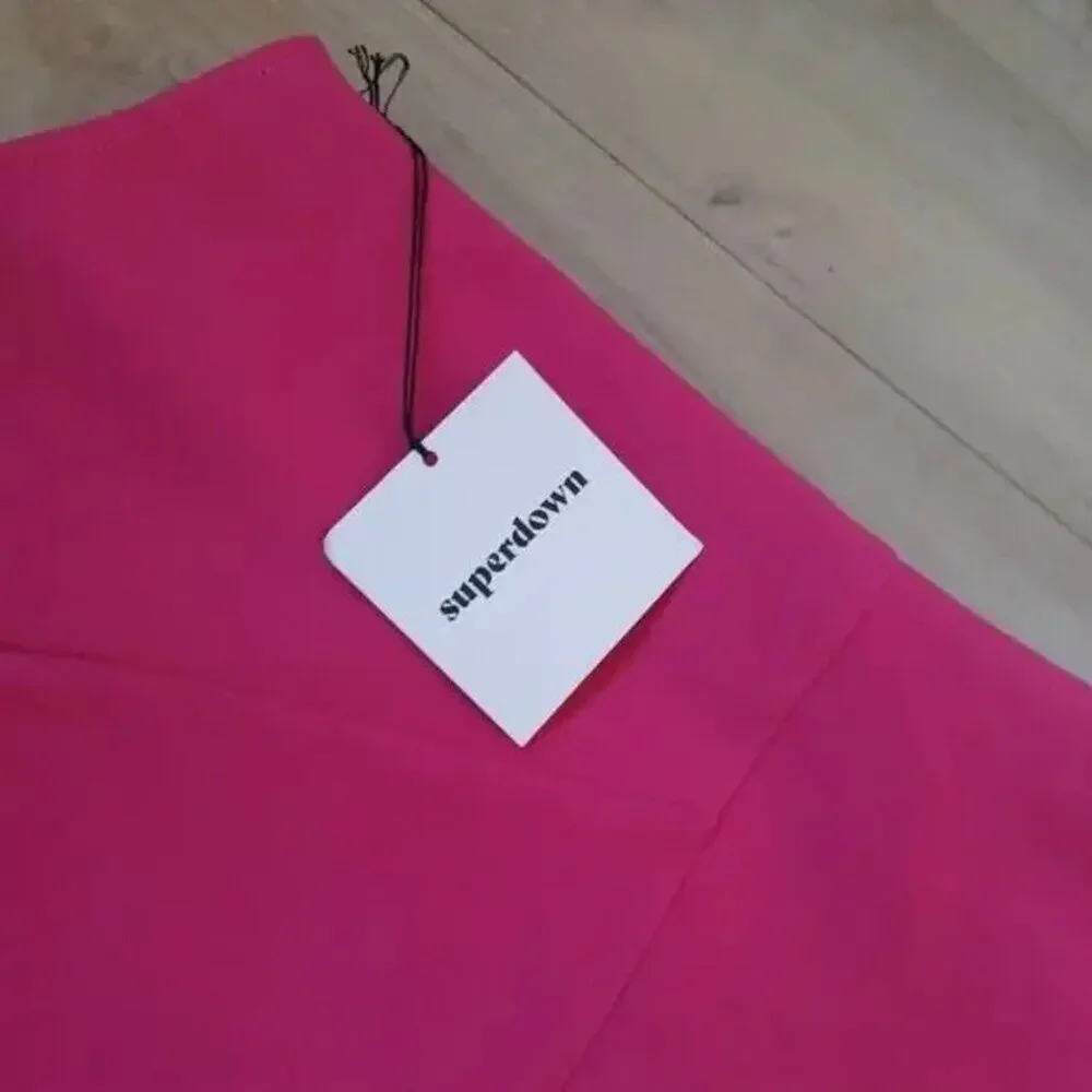 Superdown Nava One Shoulder Mini Dress Hot Pink Cut Out Small NWT - Picture 11 of 11